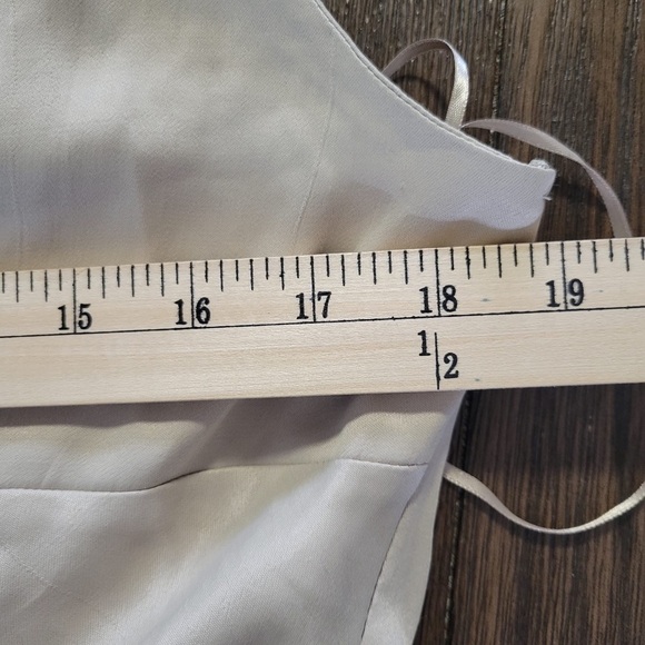 ZARA Ruched Mini Dress Soft Gold Tan | 2298/155 size XLarge Short Tie Neck - Picture 13 of 15